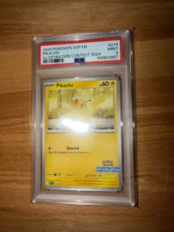 2025 Pokemon SVP #214 Pikachu Illustration Contest 2024 Promo PSA 9 Mint - Image 2