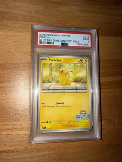 2025 Pokemon SVP #214 Pikachu Illustration Contest 2024 Promo PSA 9 Mint - Image 3