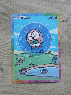 Bubble Rowlet - Pokemon - DISPLAY ART CARD - Star Holo - Image 1