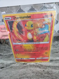 Large 2019 Pokemon Charmander Charizard Holographic Wall Poster Decoration Card - Image 3