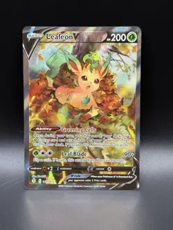 Pokemon Leafeon V 167/203 Alt Art SWSH Evolving Skies NM - Image 1