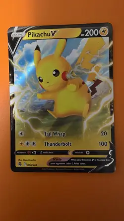 Pokemon TCG Pikachu V 086/264 SWSH08 Fusion Strike Holo Ultra Rare EN - Image 1