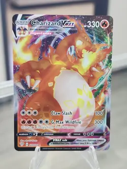 Pokemon TCG Charizard VMAX Darkness Ablaze Full Art Card 020/189 SWSH NM - Image 1