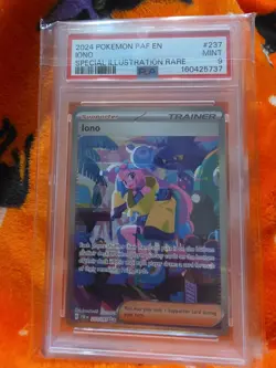 PSA 9 IONO 237/091 Super Rare Pokemon Card English PALDEAN FATES PAF EN - Image 1