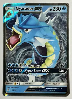 Gyarados GX 16/68 (NM) Ultra Rare Sun & Moon: Hidden Fates 2019 Pokemon Card - Image 1