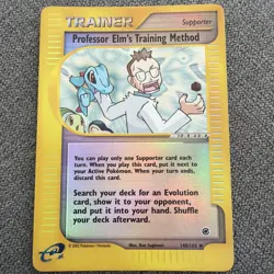 Pokemon TCG Professor Elm's Training Method 148/165 Expedition Reverse Holo LP - Image 1