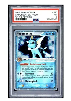 Pokemon TCG Vaporeon EX EX Delta Species 110/113 Holo Holo Rare EX Psa 7 - Image 1