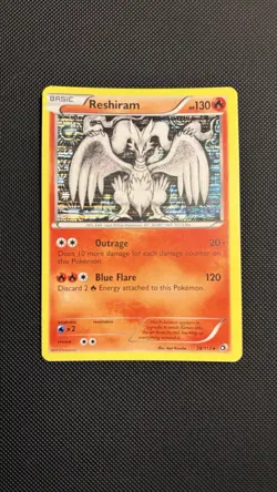 Pokemon TCG Reshiram 28/113 Legendary Treasures Holo Rare English 2013 130 HP - Image 1
