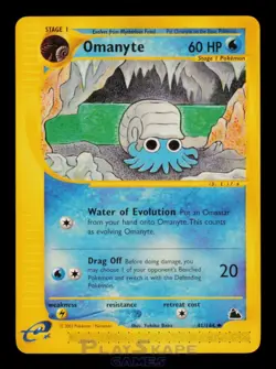 Pokemon Card Omanyte 41/144 Skyridge Uncommon Vintage WOTC LP 2003 - Image 1