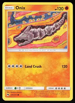 Onix 109/214 C Lost Thunder Pokemon Lightly Played - Image 1