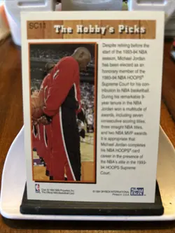 1993-94 NBA Hoops - Supreme Court Michael Jordan #SC11 Chicago Bulls Basketball - Image 2