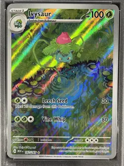 Pokemon TCG Ivysaur Scarlet Violet-151 Holo Card 167/165 Illustration Rare PSA 8 - Image 2