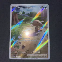 POKEMON- PALDEAN WOOPER - 102/094 ILLUSTRATION RARE PHANTASMAL FLAMES PACK FRESH - Image 1