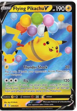 Flying Pikachu V 006/025 Holo V Rare Celebrations Pokemon NM - Image 1