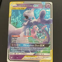 Mewtwo & Mew GX 71/236 Unified Minds TAG TEAM GX Holo Ultra Rare ENG HP270 - Image 1