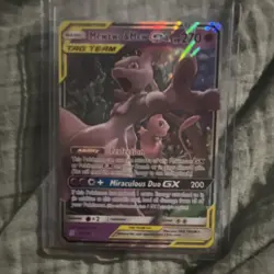 Mewtwo & Mew GX 71/236 SM Unified Minds TAG TEAM Holo Ultra Rare Eng 270HP - Image 1