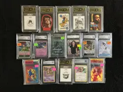 Huge 16 Graded NON SPORTS CARD LOT Pokemon ONE PIECE ANIME SLAB CGC all star - Image 1