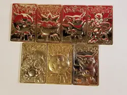 1999 23 Karat Gold-Plated Pokemon Card LOT Charizard Pikachu Mewtwo Jigglypuff - Image 1
