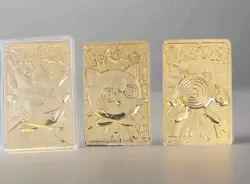 1999 Pokemon 23K Gold Plated Cards Lot of 3 Togepi Jigglypuff Poliwhirl BK - Image 1