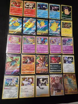 Pokemon Celebrations Complete Set 1-25 with GOLD MEW, Surfing Flying Pikachu lot - Image 1