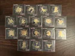 Pokemon TCG Chinese Striking Popping Candy 24k Gold Plating Stickers (LOT OF 17) - Image 1