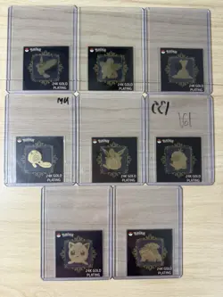 Lot of 8 2023 Pokemon 24k Gold Striking Stickers Mint Lapras Venusaur Psyduck - Image 1