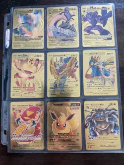 Pokemon Gold Foil Fan Art Card Lot Of 57 - Image 2