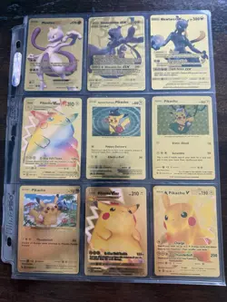 Pokemon Gold Foil Fan Art Card Lot Of 57 - Image 3