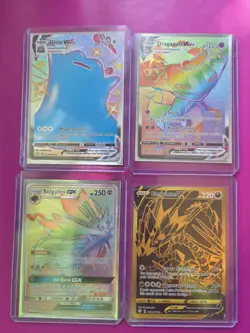 Pokemon TCG Mixed Lot Shiny Rainbow And Gold V, Vmax, Gx - Image 1