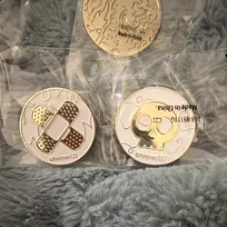 Pokemon Charizard UPC Metal Damage Counters & Poke Ball Coin Lot Gold/White - Image 5