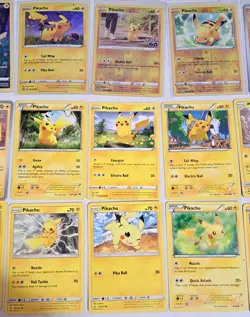 Pokemon Pikachu Card Lot ×26 Differnt Basic Regular Holo Full Art Gold English - Image 3