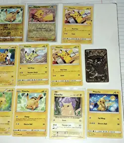 Pokemon Pikachu Card Lot ×26 Differnt Basic Regular Holo Full Art Gold English - Image 4