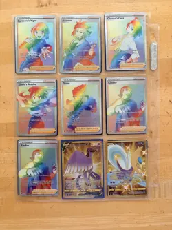 Pokemon Rainbow Rare Lot 18 Cards 2 Gold Secret VMAX VSTAR Cresselia NM Mint - Image 1