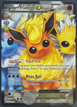 2016 Pokemon Flareon EX RC28/RC32 Full Art Generations: Radiant Collection NM-MT - Image 1