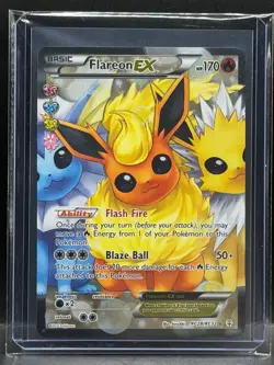 2016 Pokemon Flareon EX RC28/RC32 Full Art Generations: Radiant Collection NM-MT - Image 3