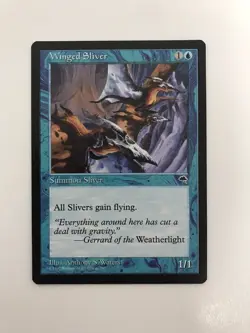 Winged Sliver MTG Magic the Gathering Card NM Near Mint TMP - Image 1