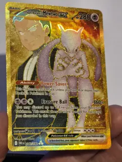 Team Rocket’s Mewtwo Ex 240/182 Gold Hyper Rare Destined Rivals Mint - Image 3