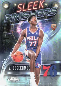 Vj Edgecombe 2025-26 Topps Chrome Sleek Finishers Refractor RC #SF-23 - Image 1