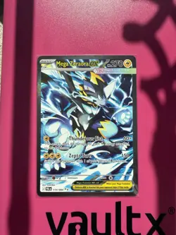 Pokemon Mega Zeraora EX 114/084 SIR Pitch Black Full Art Holo English - Image 1