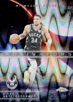 Giannis Antetokounmpo 2025-26 Topps Chrome Activators RayWave Refractor #AC-4 - Image 1