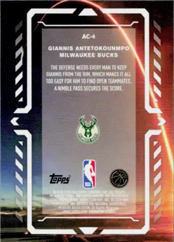 Giannis Antetokounmpo 2025-26 Topps Chrome Activators RayWave Refractor #AC-4 - Image 2