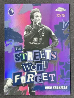 Niko Kranjcar 2025-26 Topps Chrome EPL The Streets Won't Forget Purple /75 - Image 1