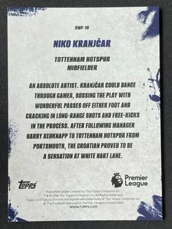Niko Kranjcar 2025-26 Topps Chrome EPL The Streets Won't Forget Purple /75 - Image 2