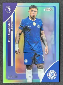 Enzo Fernandez 2025-26 Topps Chrome Premier League Aqua Refractor /199 #66 - Image 1