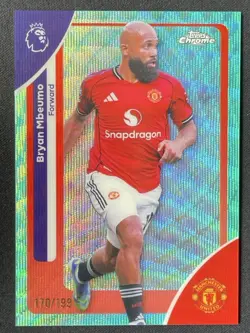 Bryan Mbeumo 2025-26 Topps Chrome Premier League Aqua Wave Refractor /199 #131 - Image 1