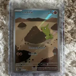 Pokemon Larvitar 203/197 - Obsidian Flames Illustration Rare Holo English - Image 1