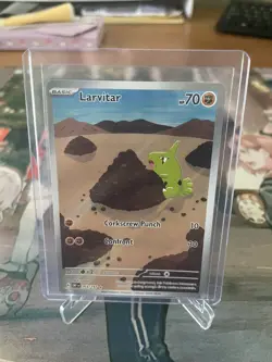 Larvitar 203/197 Obsidian Flames Pokemon Card NM/M Illustration Rare Full Art - Image 2
