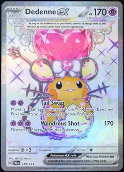 Pokemon TCG Dedenne ex 239/193 2023 Paldea Evolved Ultra Rare Card - MP - Image 1