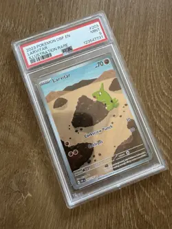 PSA 9 Larvitar Pokemon • Illustration Rare • 203/197 Obsidian Flames - Image 1