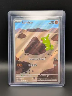 Pokemon Larvitar Illustration Rare Holo Full Art Obsidian Flames 203/197 English - Image 1